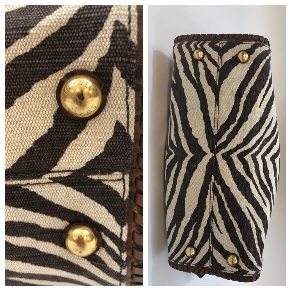 Michael Kors Zebra Large Hamilton Purse Bag - Picture 4 of 8